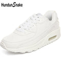Hundunsnake Air Cushion Sport Shoes Woman White Leather Women's Sports Shoes Men Running Shoes Women's Sneakers Gym Krasovki T6
