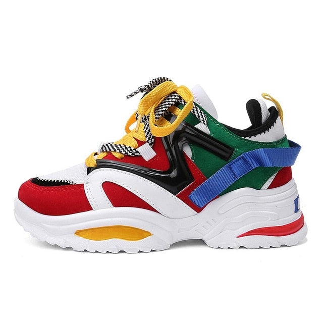 AidenKid 2019 spring new women's fashion platform casual shoes elderly shoes women's increased women's sports shoes tide shoes